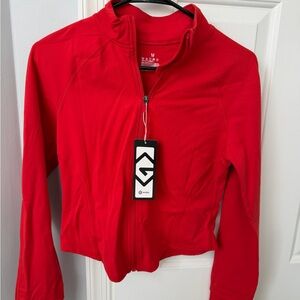 Amazon Women's Vibrant Red Bomber Jacket